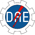 Logo da DAE em formato de engrenagem escrito DAE no meio